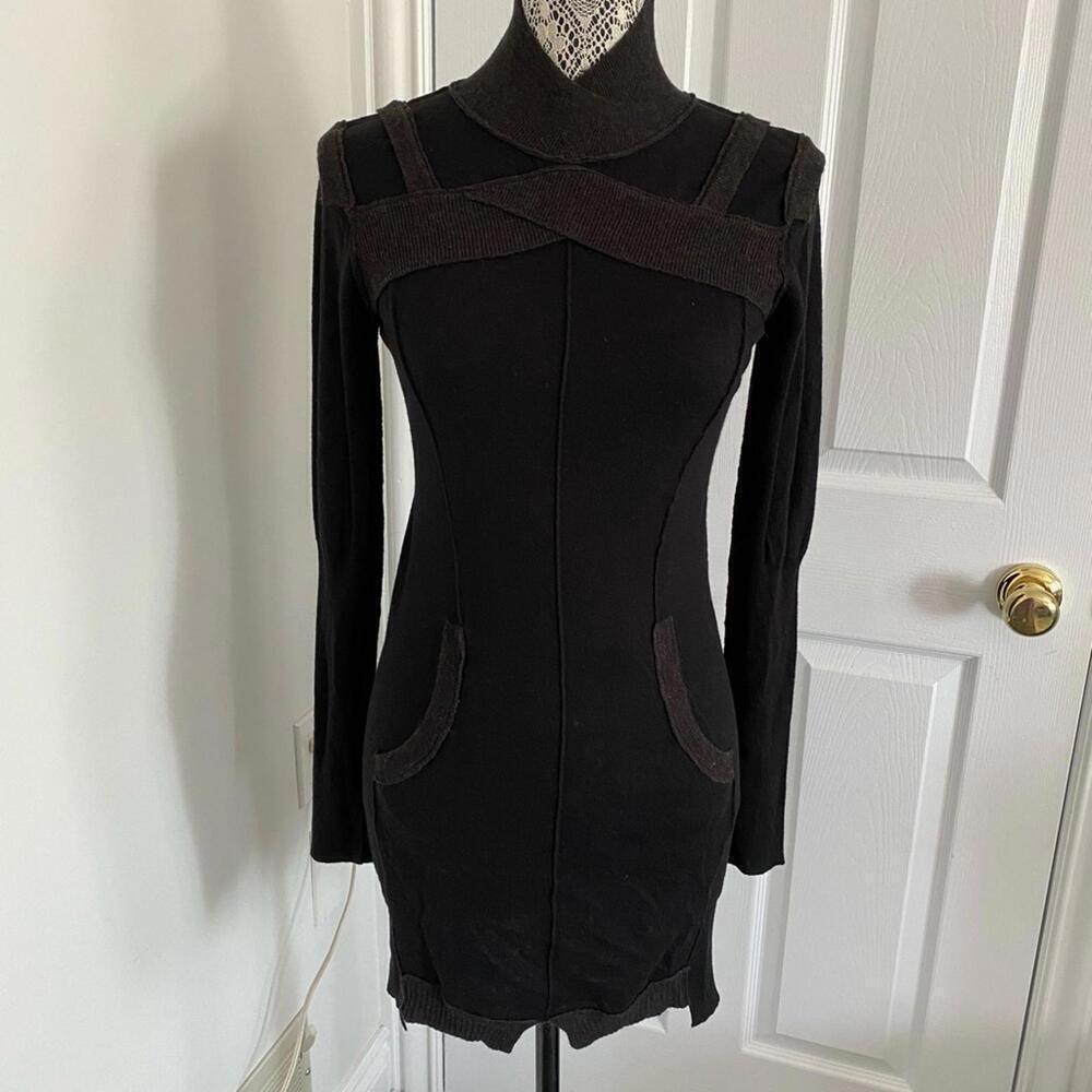 All Saints sweater dress wool angora two tone EUC
